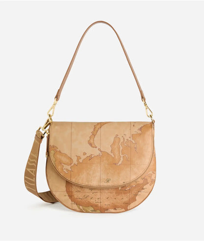 Borsa Sottospalla con patta in tessuto Geo Soft Classic - Alviero Martini Prima Classe