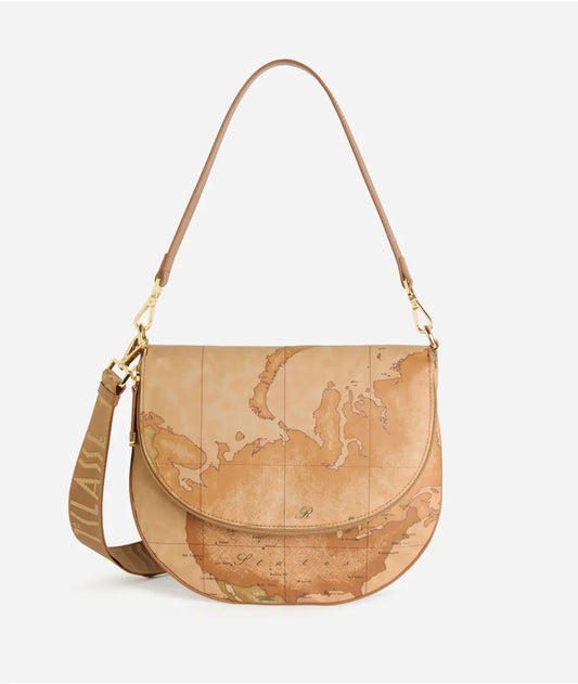 Borsa Sottospalla con patta in tessuto Geo Soft Classic - Alviero Martini Prima Classe