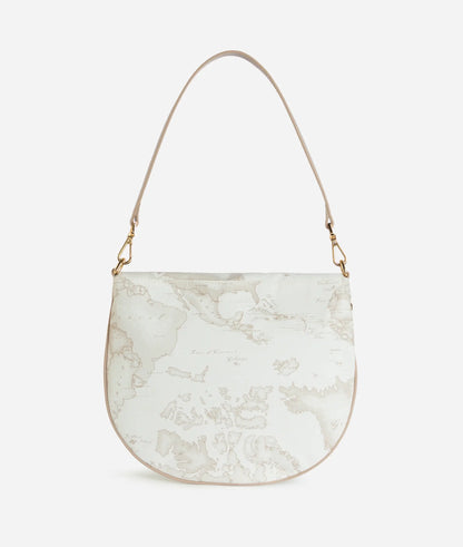 Borsa Sottospalla in tessuto Geo Soft White-Alviero Martini Prima Classe