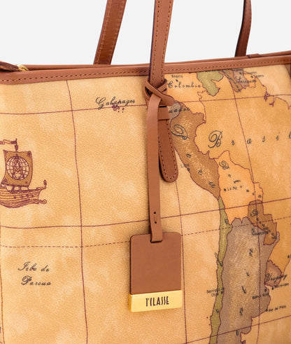 Borsa shopping media con cerniera Geo Classic CD006 - Alviero Martini Prima Classe