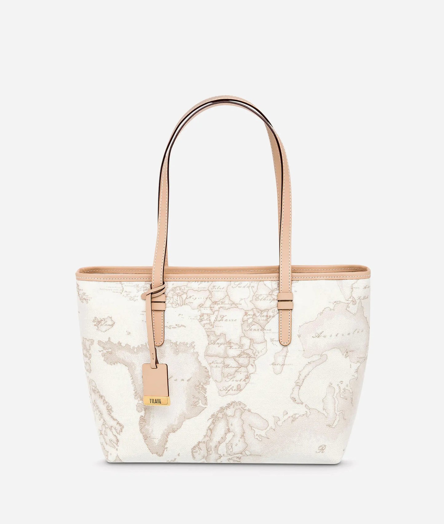 Borsa shopping media con cerniera Geo White CD006 - Alviero Martini Prima Classe