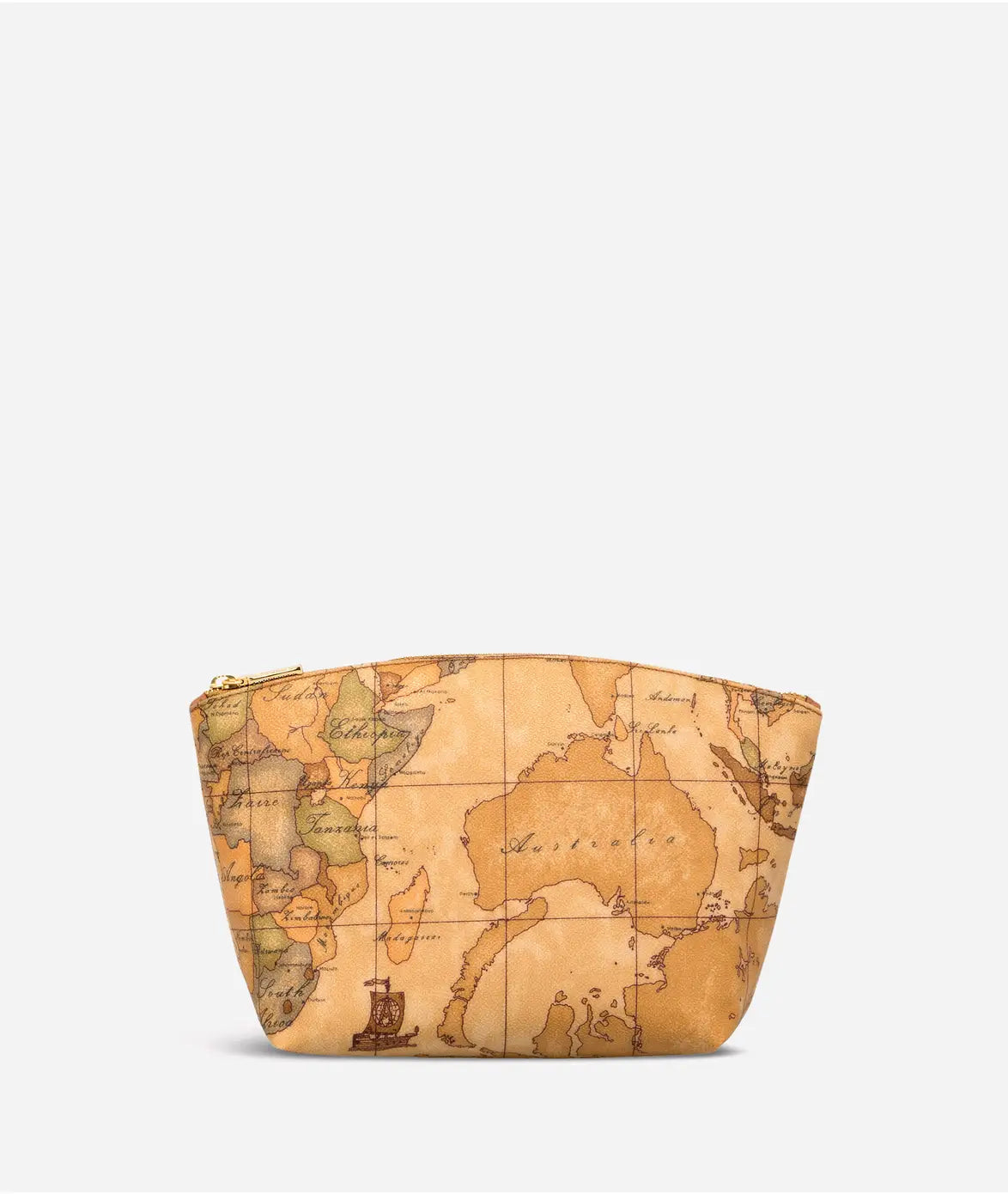 Pochette grande in tessuto stampato con cartina geografica Geo Classic - Alviero Martini Prima Classe