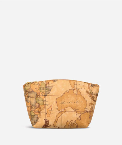 Pochette grande in tessuto stampato con cartina geografica Geo Classic - Alviero Martini Prima Classe