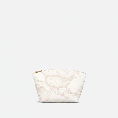 Pochette grande portatutto con cartina geografica Geo White Alviero Martini Prima Classe