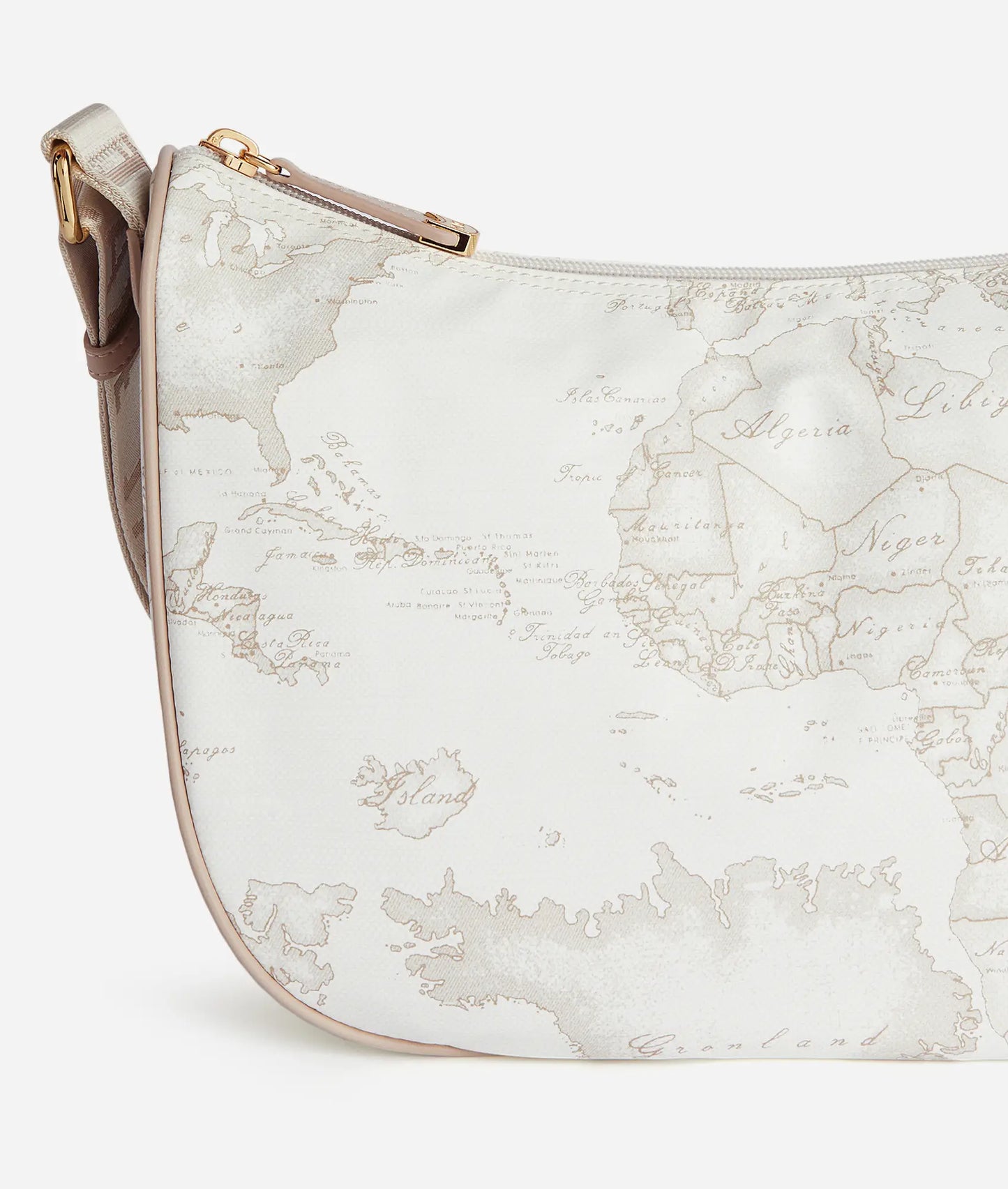Borsa a Tracolla a mezzaluna medio Geo White Soft Alviero Martini  Prima Classe