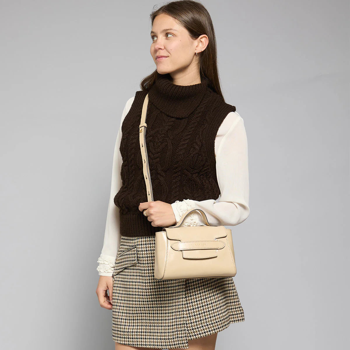 Borsa pelle donna con tracolla removibile - Lucrezia - The Bridge