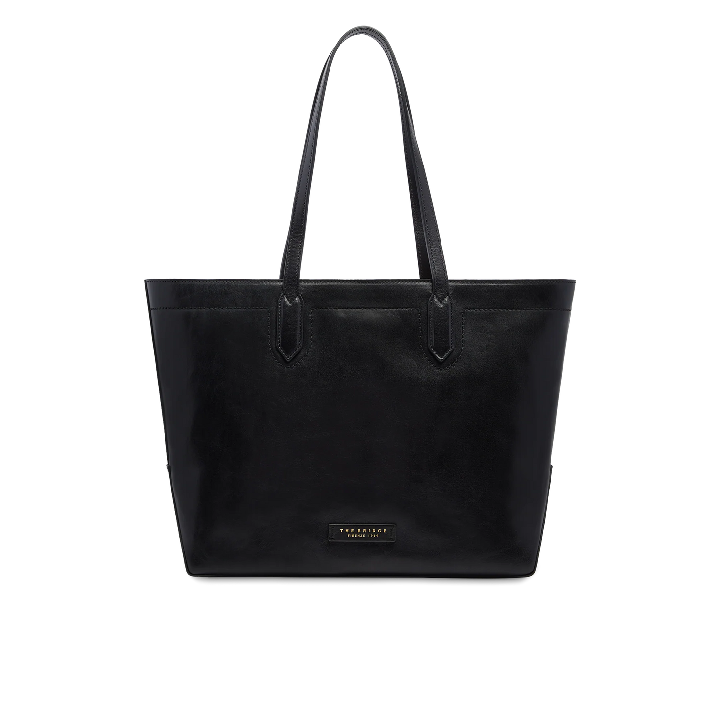 Borsa shopper in pelle media - Nero- Larissa- The Bridge