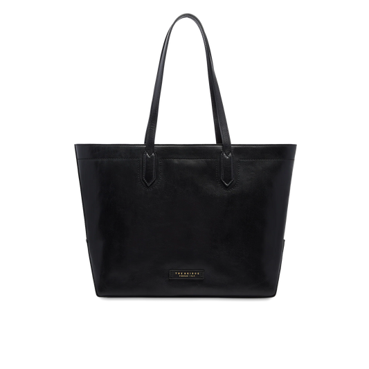 Borsa shopper in pelle media - Nero- Larissa- The Bridge