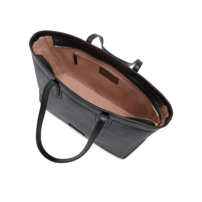 Borsa shopper in pelle media - Nero- Larissa- The Bridge