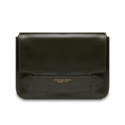 Borsa a tracolla piccola con patta color Tirolo  - Lucrezia  The Bridge