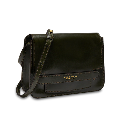 Borsa a tracolla piccola con patta color Tirolo  - Lucrezia  The Bridge