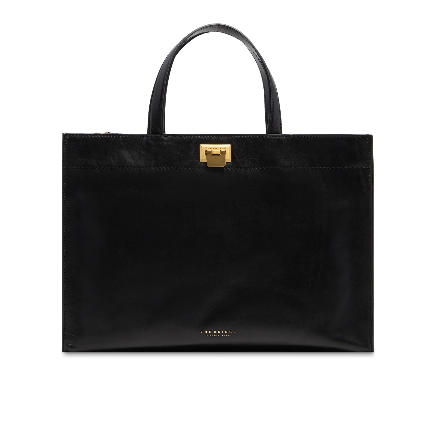 Borsa a mano in pelle con tracolla removibile - Nero - LEILA - The Bridge