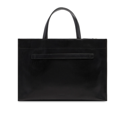 Borsa a mano in pelle con tracolla removibile - Nero - LEILA - The Bridge