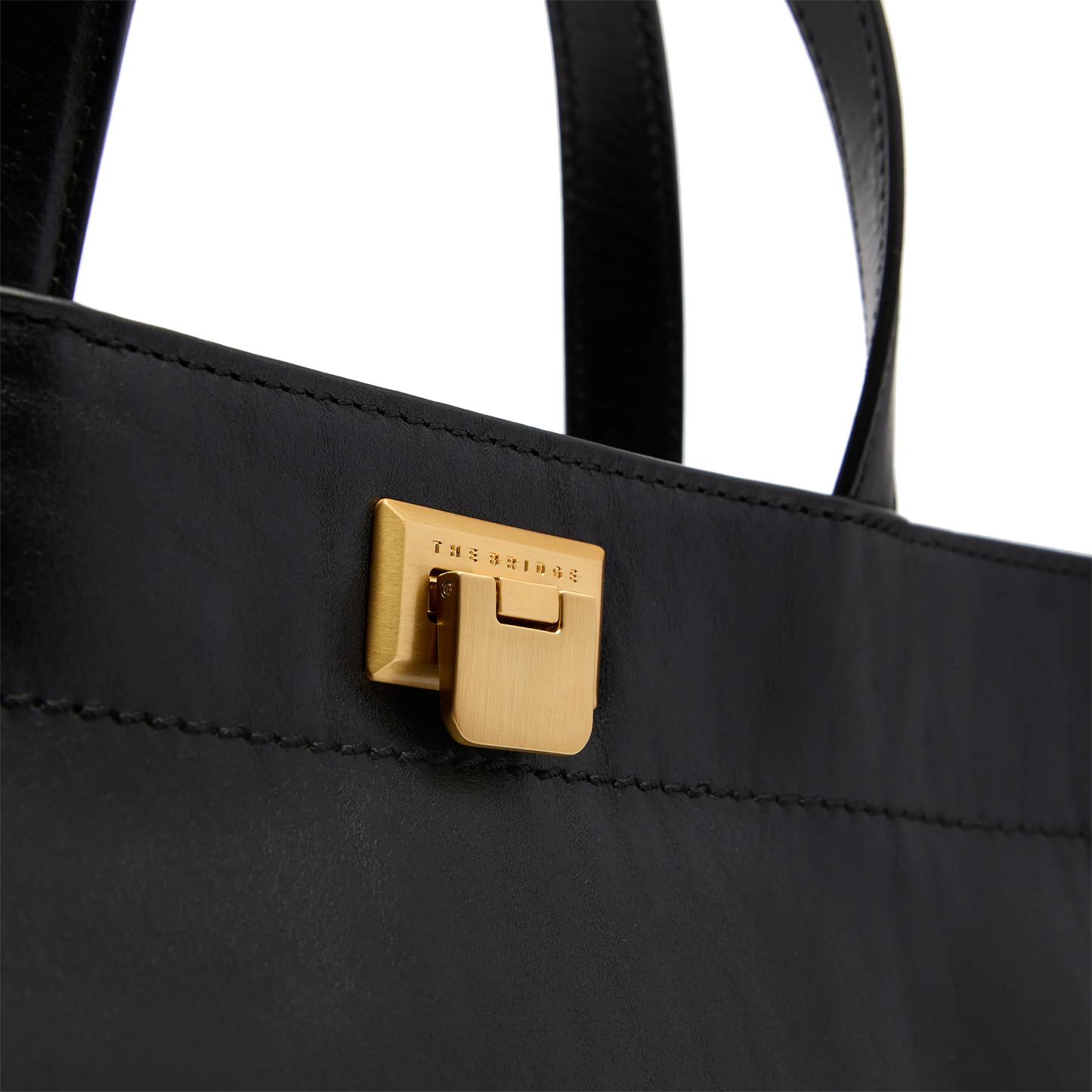 Borsa a mano in pelle con tracolla removibile - Nero - LEILA - The Bridge