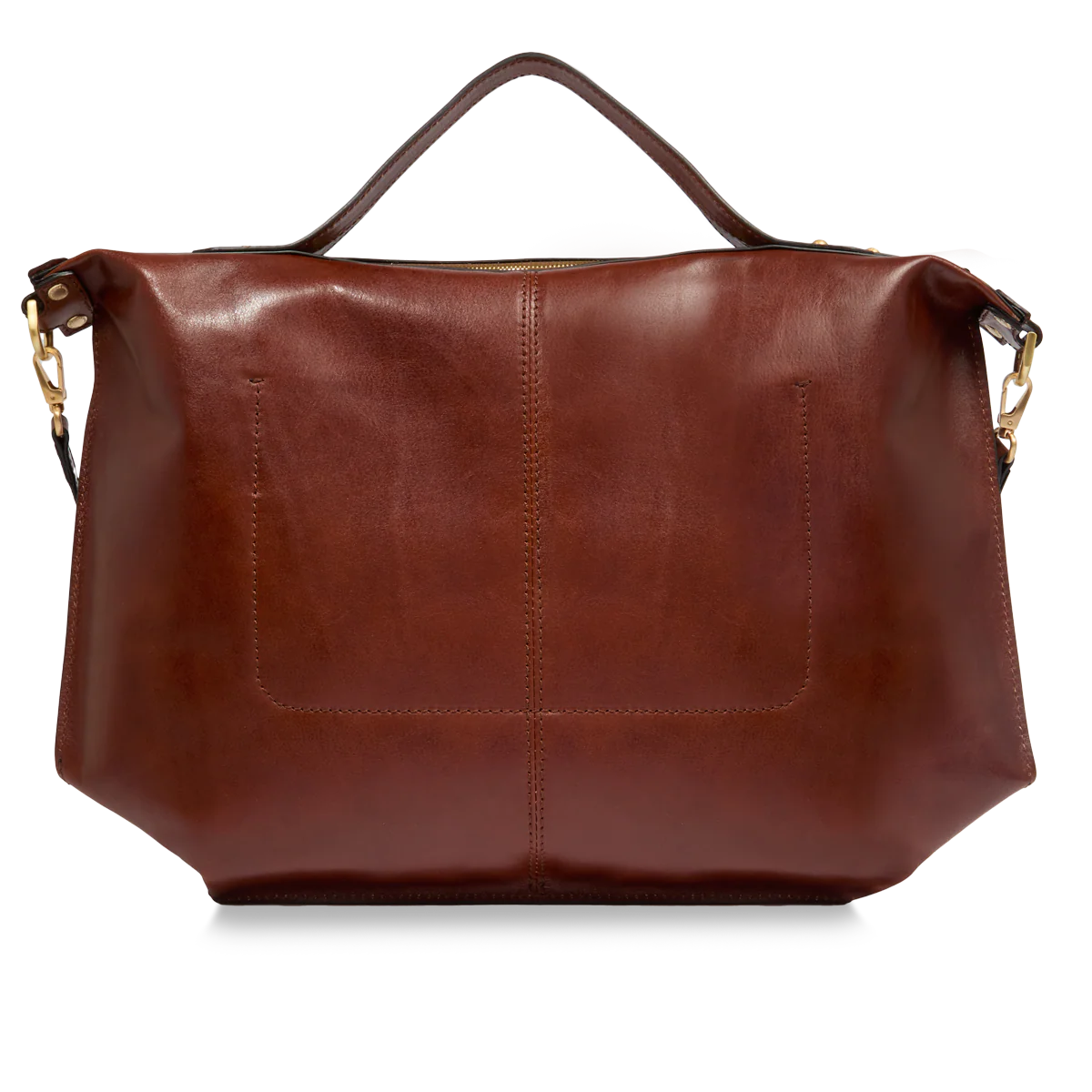 Borsa grande in cuoio con manici e tracolla - Unica Bag - The Bridge