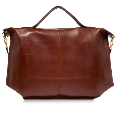 Borsa grande in cuoio con manici e tracolla - Unica Bag - The Bridge