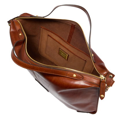 Borsa grande in cuoio con manici e tracolla - Unica Bag - The Bridge