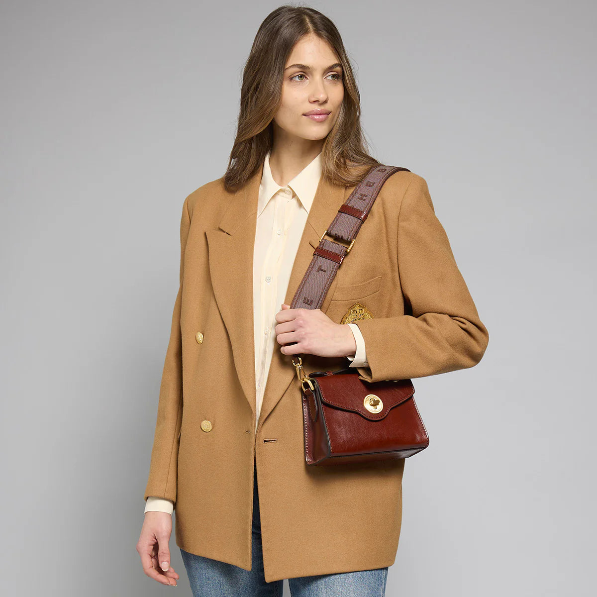 Borsa in pelle donna con tracolla removibile - Irene - The Bridge