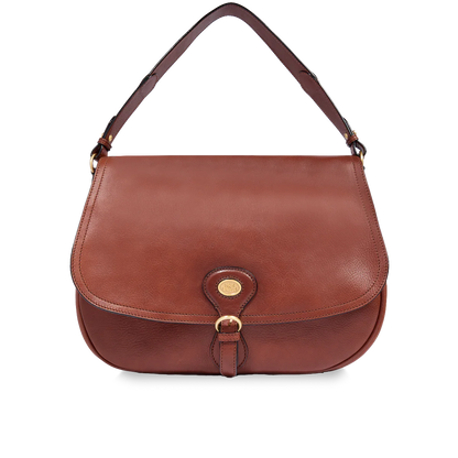 Borsa a spalla in pelle grande con patta frontale - Isadora - The Bridge