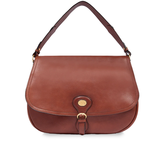 Borsa a spalla in pelle grande con patta frontale - Isadora - The Bridge