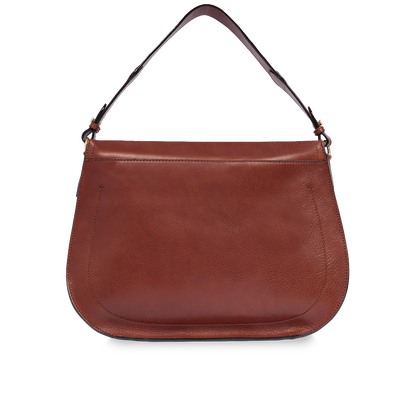 Borsa a spalla in pelle grande con patta frontale - Isadora - The Bridge