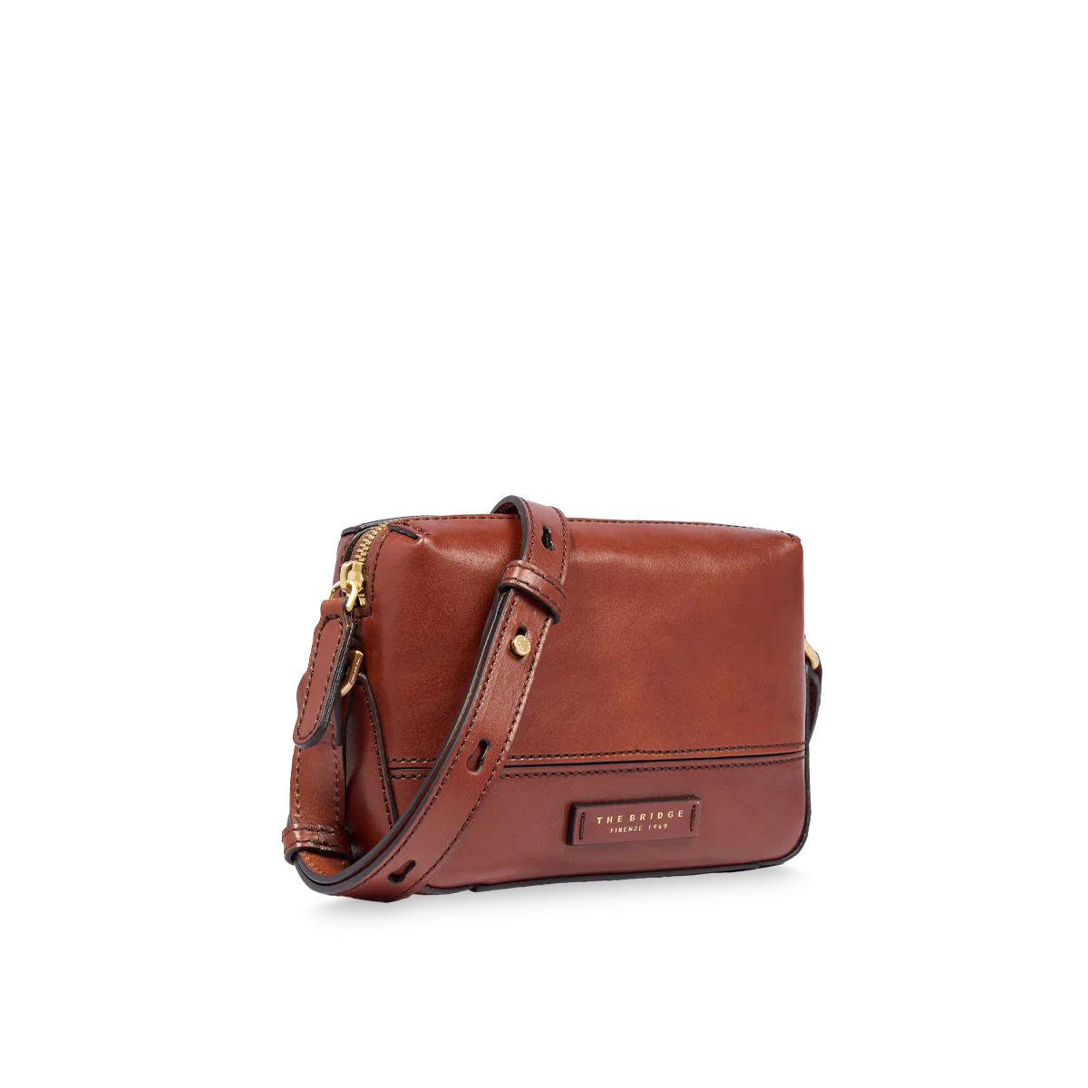 Borsa tracolla piccola in pelle marrone donna- IOLANDA - The Bridge