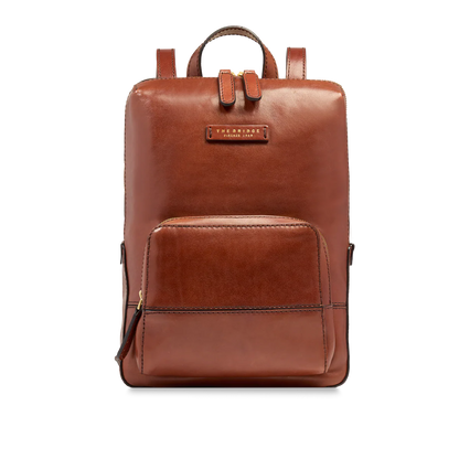 Zaino donna in pelle piccolo con tasca frontale -Iolanda- The Bridge