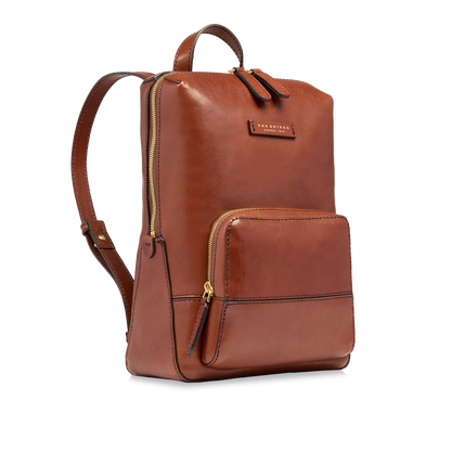 Zaino donna in pelle piccolo con tasca frontale -Iolanda- The Bridge