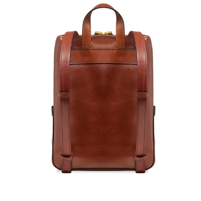 Zaino donna in pelle piccolo con tasca frontale -Iolanda- The Bridge