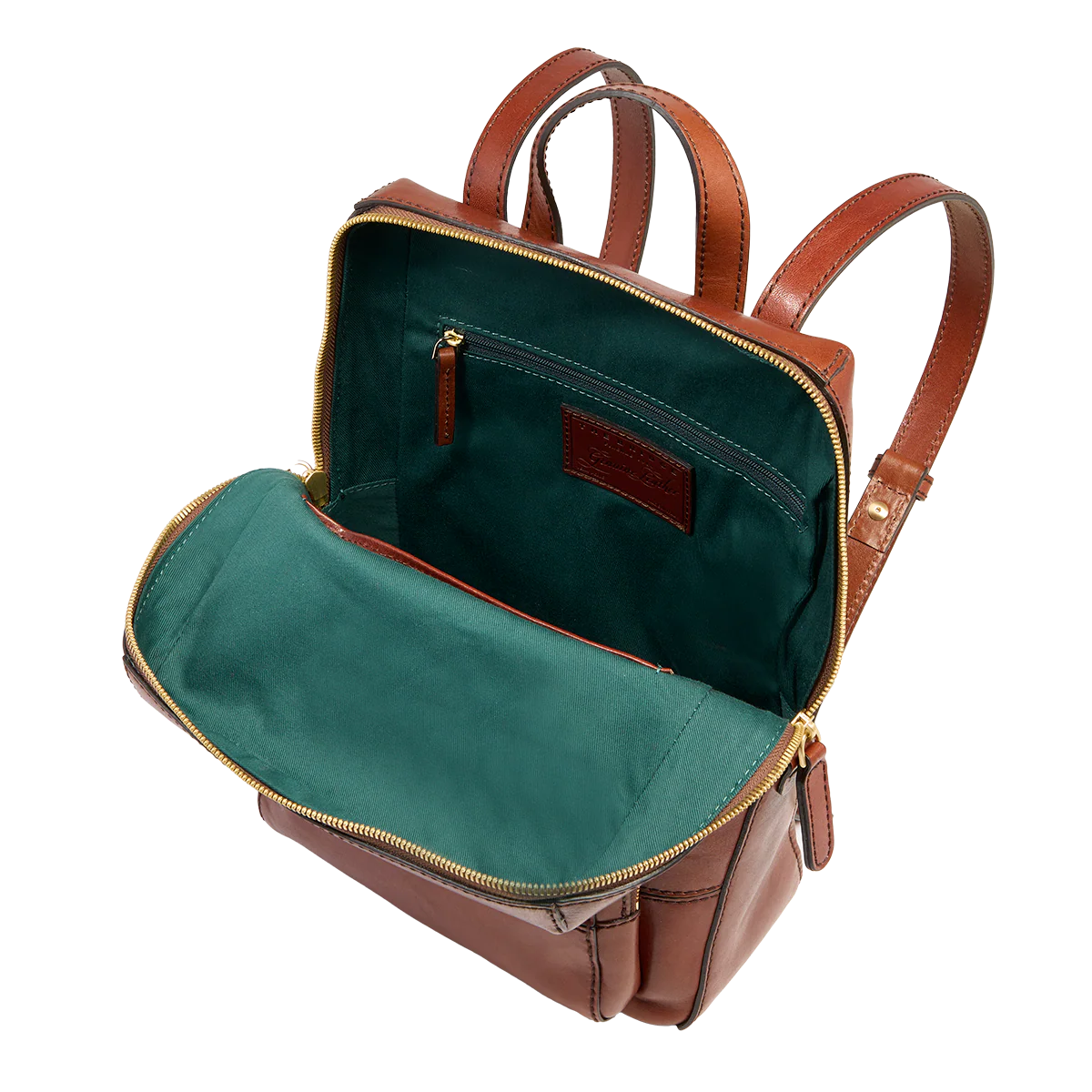 Zaino donna in pelle piccolo con tasca frontale -Iolanda- The Bridge