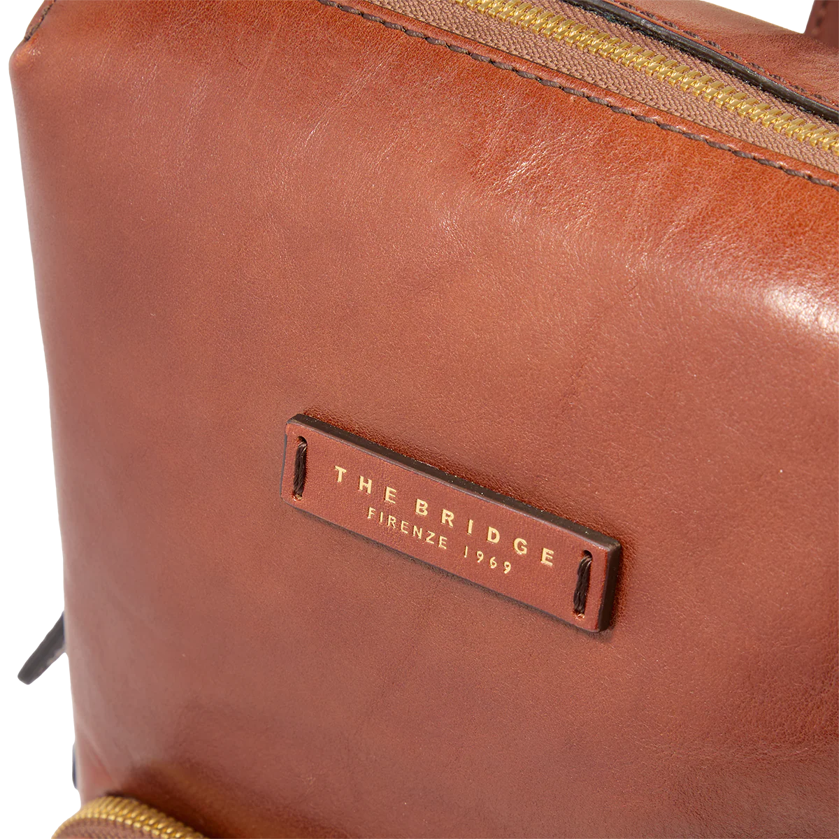 Zaino donna in pelle piccolo con tasca frontale -Iolanda- The Bridge