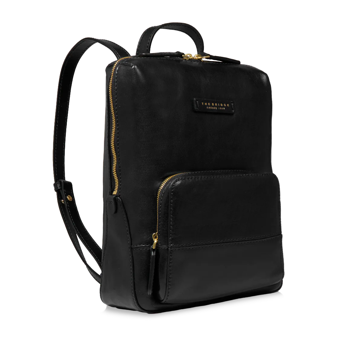 Zaino donna in pelle piccolo con tasca frontale -Iolanda- The Bridge