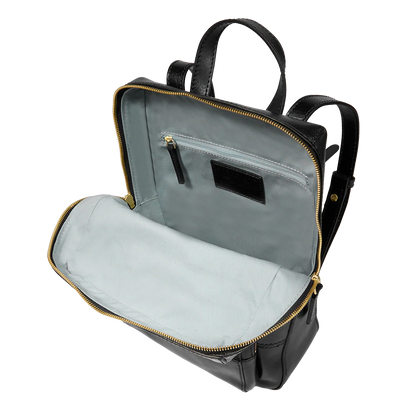 Zaino donna in pelle piccolo con tasca frontale -Iolanda- The Bridge