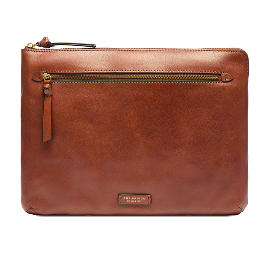Portadocumenti in pelle marrone - Ingrid -The Bridge
