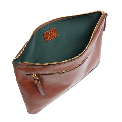 Portadocumenti in pelle marrone - Ingrid -The Bridge