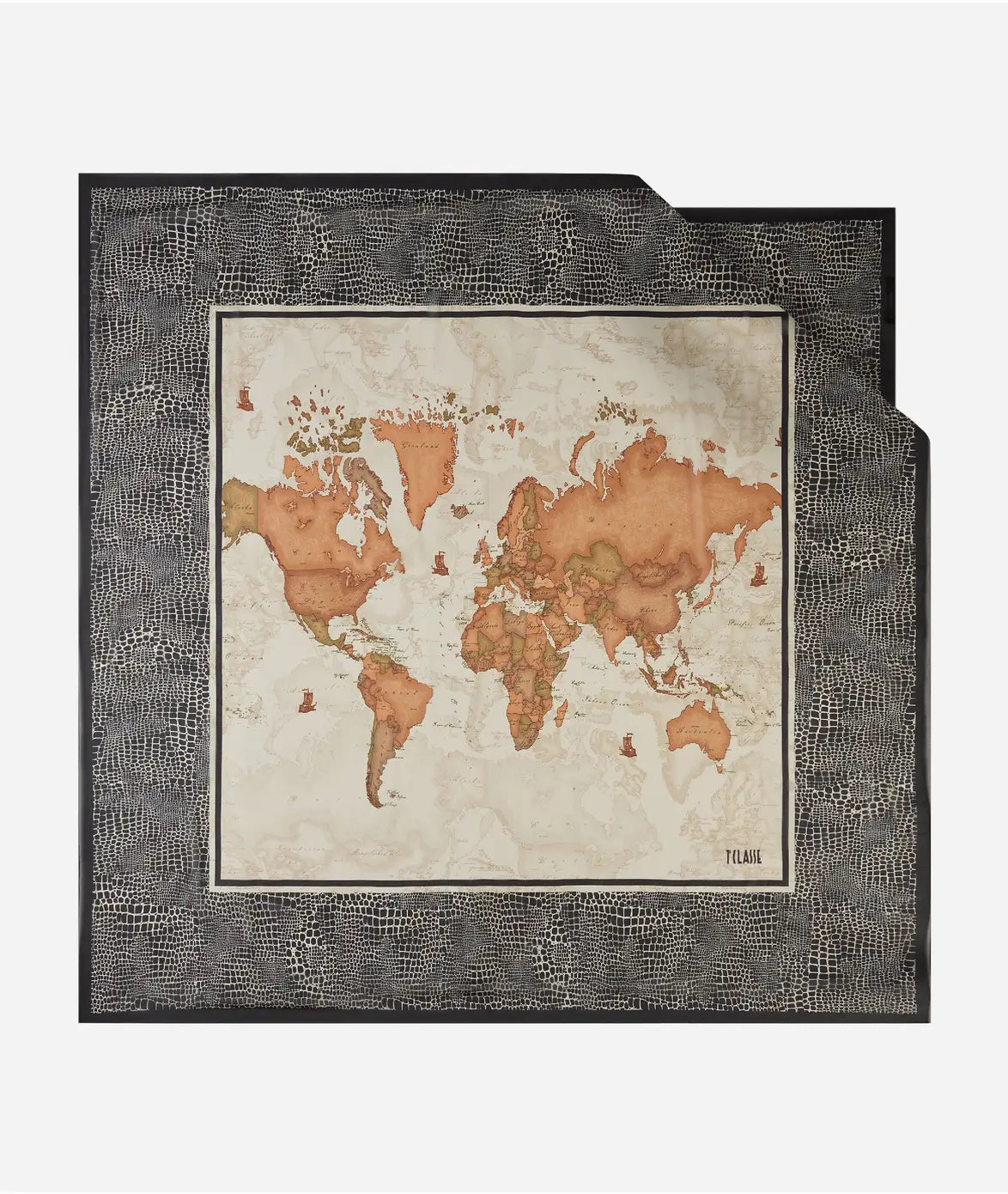 Maxi foulard con stampa Geo Cocco 130x130cm  - Alviero Martini Prima Classe