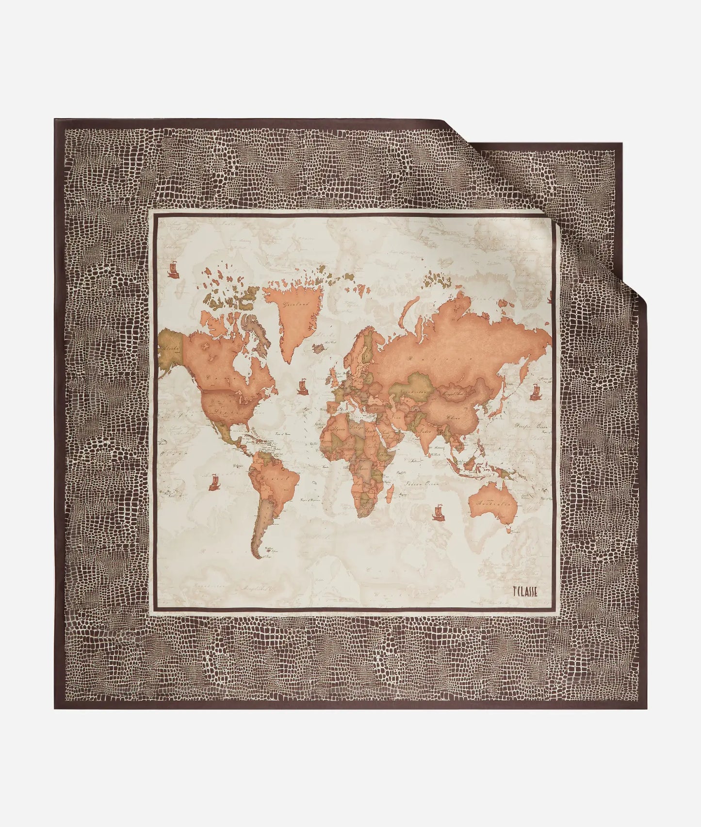 Maxi foulard con stampa Geo Cocco 130x130cm  - Alviero Martini Prima Classe