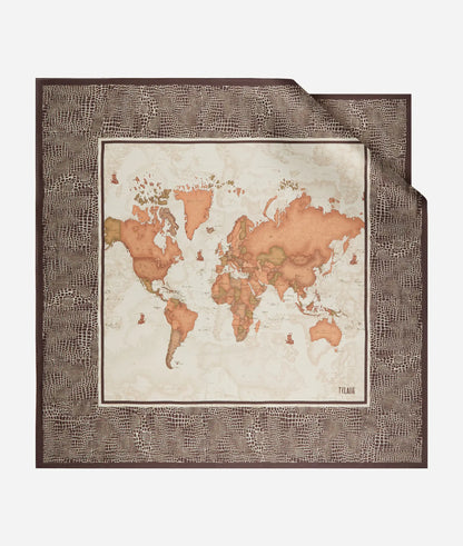 Maxi foulard con stampa Geo Cocco 130x130cm  - Alviero Martini Prima Classe