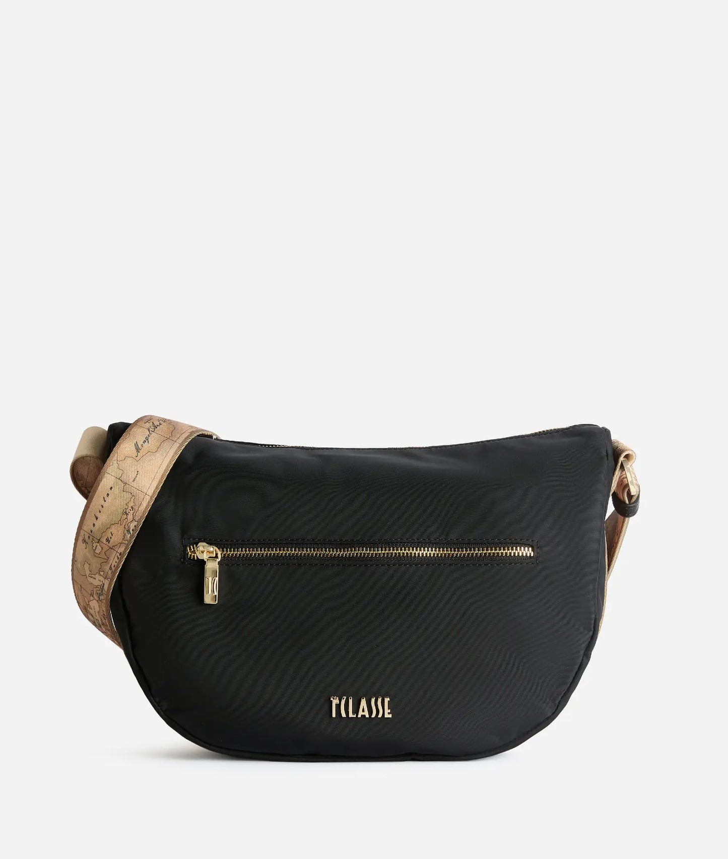 Tracolla a mezzaluna grande in nylon riciclato - Stormy Nylon - Alviero Martini Prima Classe