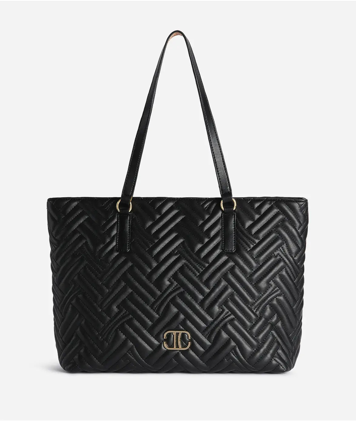 Borsa shopping in tessuto effetto nappa trapuntato - 1C Matelassé - Alviero Martini Prima Classe