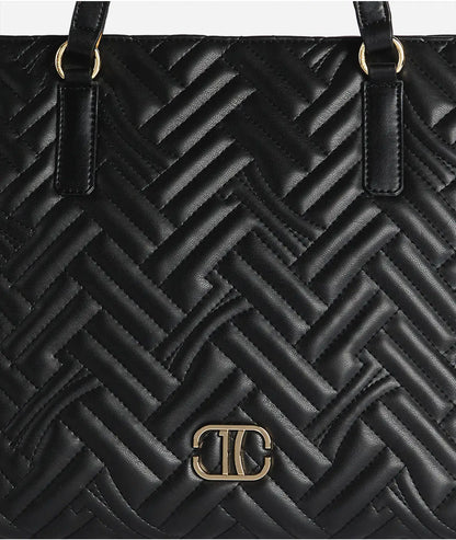 Borsa shopping in tessuto effetto nappa trapuntato - 1C Matelassé - Alviero Martini Prima Classe