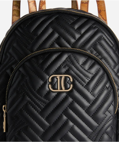 Zaino in tessuto effetto nappa trapuntato - 1C Metalesse - Alviero Martini Prima Classe