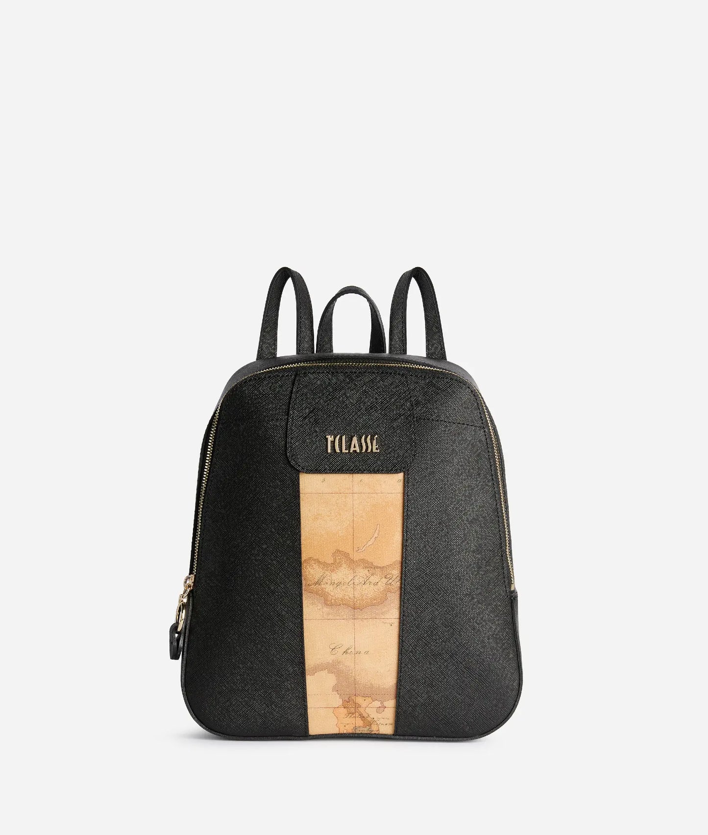 Zaino donna medio in tessuto goffrato nero - Windy City - Alviero Martini Prima classe