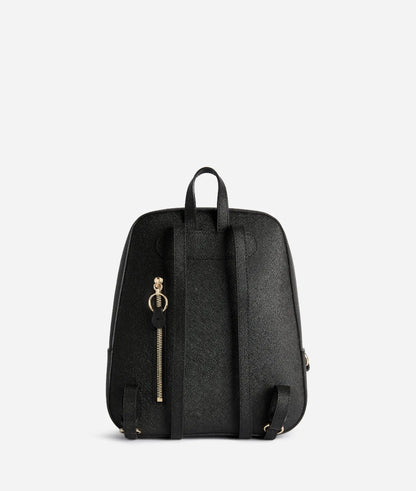 Zaino donna medio in tessuto goffrato nero - Windy City - Alviero Martini Prima classe