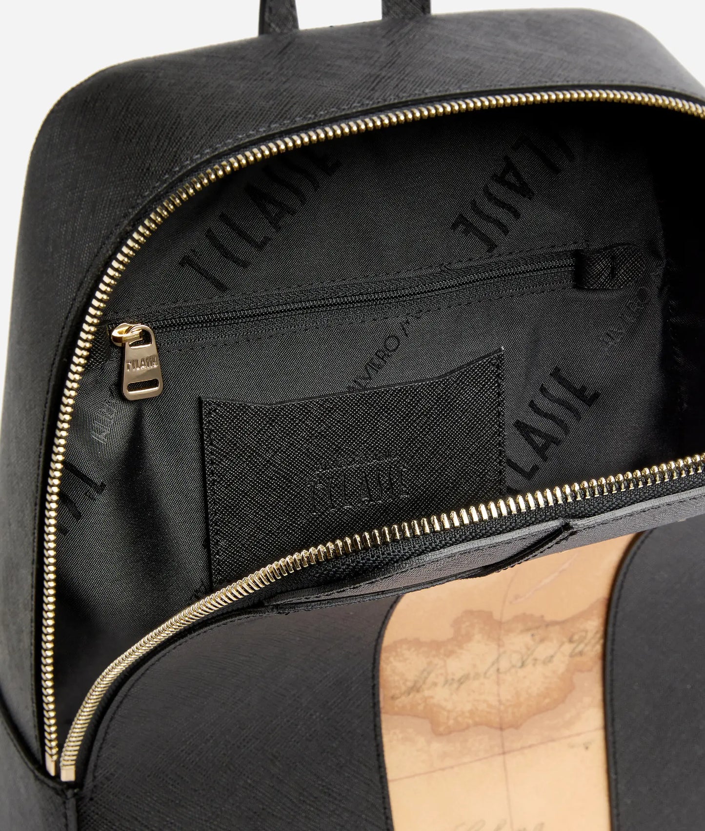 Zaino donna medio in tessuto goffrato nero - Windy City - Alviero Martini Prima classe