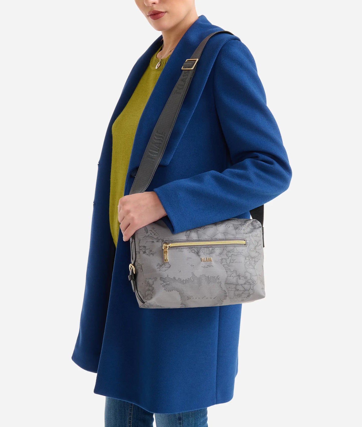 Borsa Tracollina in tessuto soft stampa Geo Dark - Highland Soft - Alviero Martini Prima Classe