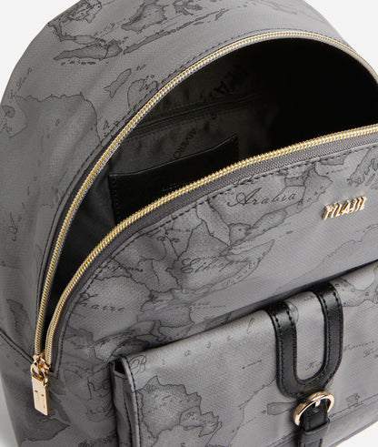 Zaino medio in tessuto soft stampa Geo Dark - Highland Soft - Alviero Martini Prima Classe