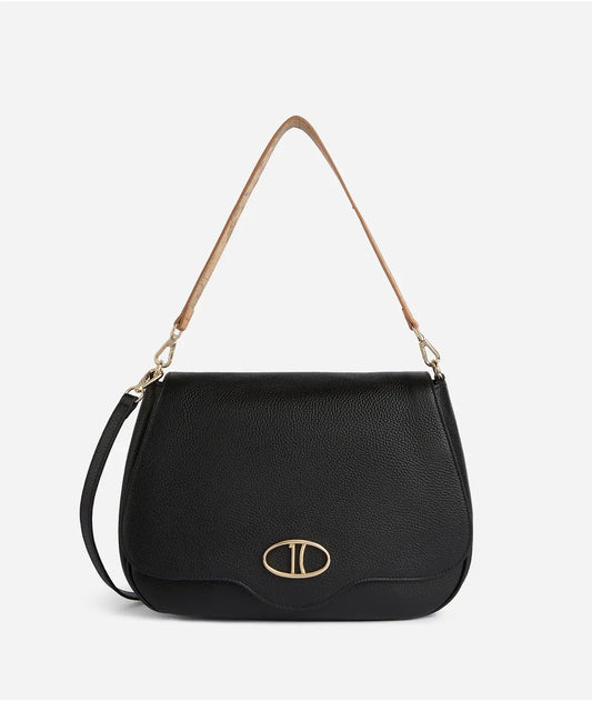 Borsa a tracolla grande in pelle granata - Brave - Alviero Martini Prima Classe