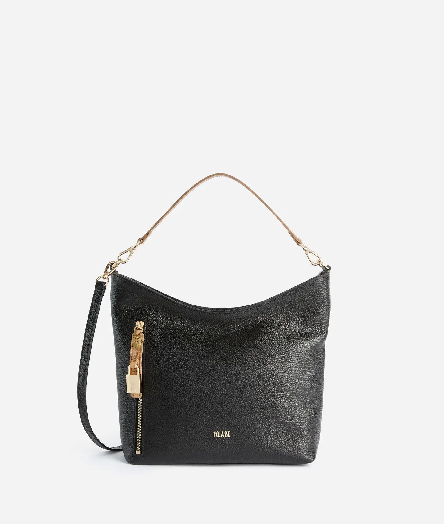 Borsa donna a sacca in pelle nera - Mysteru Bag - Alviero Martini Prima Classe