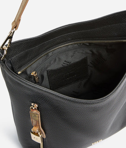 Borsa donna a sacca in pelle nera - Mysteru Bag - Alviero Martini Prima Classe